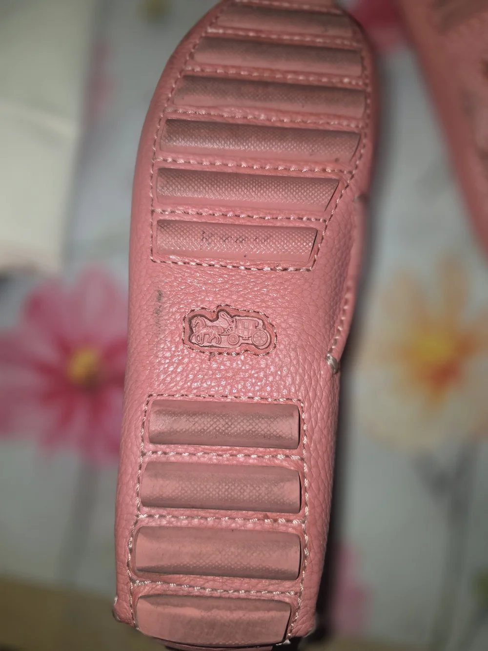 Coach Coral Pink Leather Bit Loafers